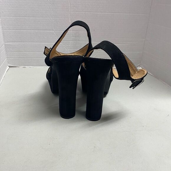CANDIE’S Women’s Peep Toe Black Block Heel Sandals Size 8.5 - Picture 8 of 11